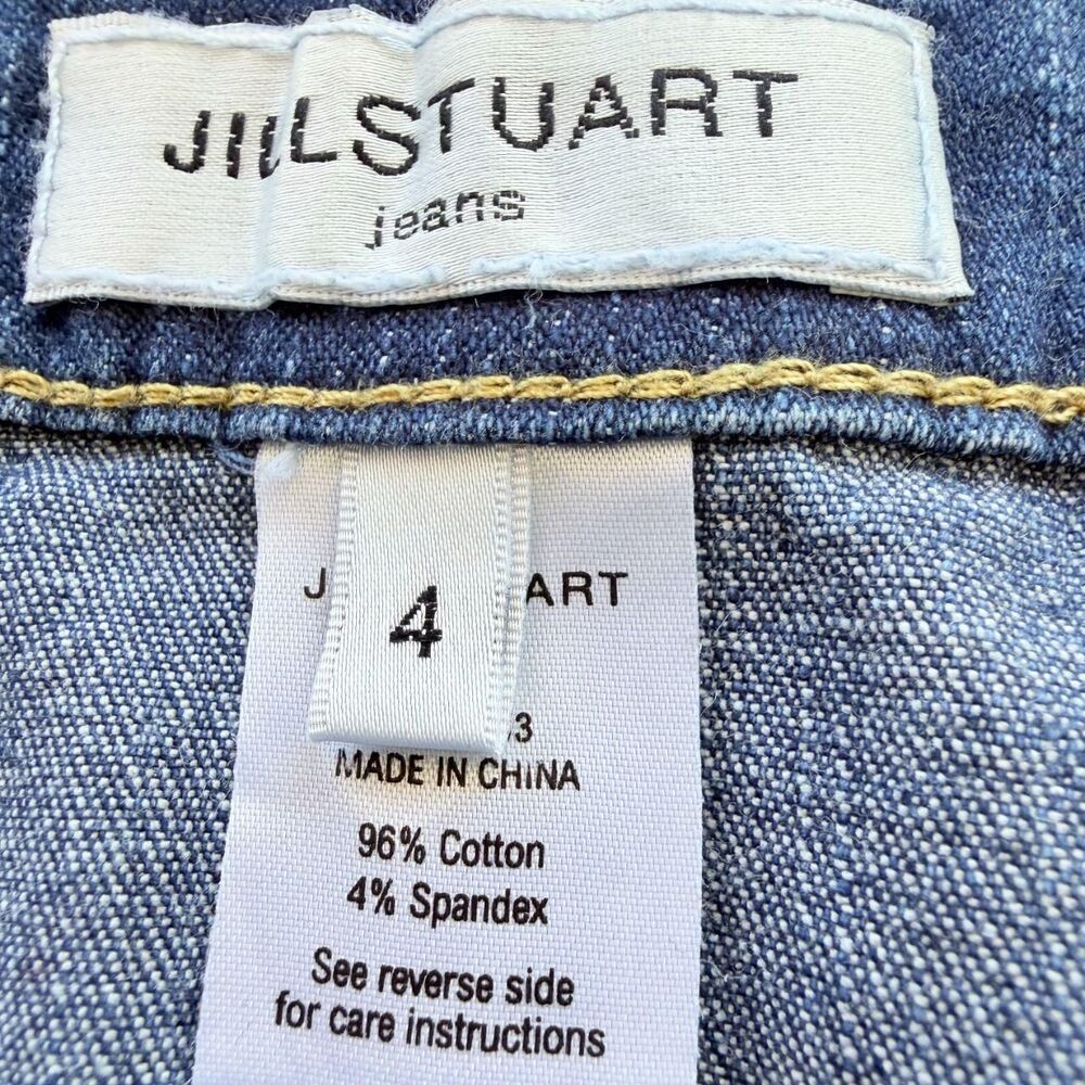Designer Vintage Jill Stuart Denim Mini Skirt Size 4 - Picture 4 of 6